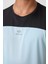 Açık Mavi Polyester Nefes Alan Dokulu İnce Esnek Standart Fit Erkek Performans T-Shirt - 88386 3