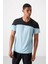 Açık Mavi Polyester Nefes Alan Dokulu İnce Esnek Standart Fit Erkek Performans T-Shirt - 88386 4