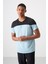 Açık Mavi Polyester Nefes Alan Dokulu İnce Esnek Standart Fit Erkek Performans T-Shirt - 88386 5