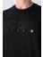 Siyah Pamuklu Kalın Yumuşak Dokulu Oversize Fit Baskılı Erkek T-Shirt - 88331 3