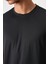 Siyah Polyester Nefes Alan Dokulu İnce Esnek Standart Fit Erkek Performans T-Shirt - 88388 3