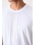 Beyaz Polyester Nefes Alan Dokulu İnce Esnek Standart Fit Erkek Performans T-Shirt - 88388 3