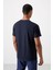 Lacivert Polyester Nefes Alan Dokulu İnce Esnek Standart Fit Erkek Performans T-Shirt - 88390 5