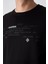 Siyah Pamuklu Kalın Yumuşak Dokulu Oversize Fit Baskılı Erkek T-Shirt - 88326 4