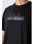 Siyah Pamuklu Kalın Yumuşak Dokulu Oversize Fit Baskılı Erkek T-Shirt - 88334 3