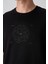 Siyah Pamuklu Kalın Yumuşak Dokulu Oversize Fit Baskılı Erkek T-Shirt - 88324 2