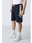 Lacivert Pamuklu Kalın Yumuşak Dokulu Standart Fit Basic Erkek Şort - 81281 4