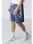 Petrol Pamuklu Kalın Yumuşak Dokulu Standart Fit Basic Erkek Şort - 81281 4