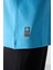 Petrol Mavi Pamuklu Kalın Yumuşak Dokulu Oversize Fit Baskılı Erkek T-Shirt - 88325 4