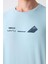 Açık Mavi Pamuklu Kalın Yumuşak Dokulu Oversize Fit Baskılı Erkek T-Shirt - 88330 3