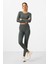 Çağla Yüksek Bel Uzun Kollu Slim Fit Crop Top Kadın Tayt Takım - 95286 1