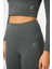 Çağla Yüksek Bel Uzun Kollu Slim Fit Crop Top Kadın Tayt Takım - 95286 2