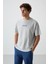 Taş Pamuklu Kalın Yüzeyi Dokulu Oversize Fit Baskılı Erkek T-Shirt - 88372 1