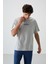 Taş Pamuklu Kalın Yüzeyi Dokulu Oversize Fit Baskılı Erkek T-Shirt - 88372 4