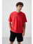 Fiesta Pamuklu Kalın Yüzeyi Dokulu Oversize Fit Baskılı Erkek T-Shirt - 88371 4