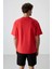 Fiesta Pamuklu Kalın Yüzeyi Dokulu Oversize Fit Baskılı Erkek T-Shirt - 88371 5