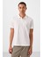Ekru Basic Logolu Standart Kalıp Triko Polo Yaka Erkek T-Shirt - 87748 1