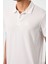 Ekru Basic Logolu Standart Kalıp Triko Polo Yaka Erkek T-Shirt - 87748 3
