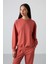 Tarçın Basic Pamuklu O Yaka Oversize Lastik Paça Kadın Eşofman Takım - 95287 2