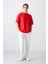 Fiesta Pamuklu Kalın Yüzeyi Dokulu Oversize Fit Basic Erkek T-Shirt - 88339 2