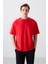 Fiesta Pamuklu Kalın Yumuşak Dokulu Oversize Fit Baskılı Erkek T-Shirt - 88343 4