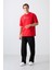 Fiesta Pamuklu Kalın Yumuşak Dokulu Oversize Fit Baskılı Erkek T-Shirt - 88344 2