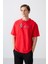 Fiesta Pamuklu Kalın Yumuşak Dokulu Oversize Fit Baskılı Erkek T-Shirt - 88344 4