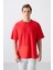 Fiesta Pamuklu Kalın Yüzeyi Dokulu Oversize Fit Basic Erkek T-Shirt - 88337 4