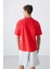 Fiesta Pamuklu Kalın Yüzeyi Dokulu Oversize Fit Basic Erkek T-Shirt - 88341 5