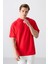 Fiesta Pamuklu Kalın Yumuşak Dokulu Oversize Fit Basic Erkek T-Shirt - 88352 4