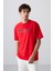 Fiesta Pamuklu Kalın Yumuşak Dokulu Oversize Fit Baskılı Erkek T-Shirt - 88345 1