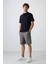 Tommy Life Koyu Gri Pamuklu Kalın Yumuşak Dokulu Comfort Fit Basic Erkek Şort - 81261 1