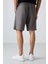 Tommy Life Koyu Gri Pamuklu Kalın Yumuşak Dokulu Comfort Fit Basic Erkek Şort - 81261 5