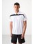 Beyaz Polyester Nefes Alan Dokulu İnce Esnek Standart Fit Polo Yaka Erkek Performans T-Shirt - 88392 4