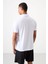 Beyaz Polyester Nefes Alan Dokulu İnce Esnek Standart Fit Polo Yaka Erkek Performans T-Shirt - 88392 5