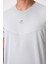 Gri Polyester Nefes Alan Dokulu İnce Esnek Standart Fit Erkek Performans T-Shirt - 88391 3