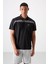 Siyah Polyester Nefes Alan Dokulu İnce Esnek Standart Fit Polo Yaka Erkek Performans T-Shirt - 88392 1