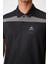 Siyah Polyester Nefes Alan Dokulu İnce Esnek Standart Fit Polo Yaka Erkek Performans T-Shirt - 88392 3