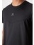 Siyah Polyester Nefes Alan Dokulu İnce Esnek Standart Fit Erkek Performans T-Shirt - 88391 2