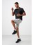Siyah Polyester Nefes Alan Dokulu İnce Esnek Standart Fit Erkek Performans T-Shirt - 88391 3