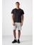 Siyah Polyester Nefes Alan Dokulu İnce Esnek Standart Fit Erkek Performans T-Shirt - 88391 5