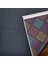 Geometrik Mor Pamuk Dikdörtgen Modern Desenli Pamuk Makinada Yıkanabilir Hav Toz Vermez Leke Tutmayan Kaymaz Taban Dijital Makine Baskı Salon Yolluk Mutfak Halı 5