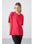 Rose Penye Modal Yumuşak Tuşeli Oversize Fit Basic Kadın T-Shirt- 97285 1