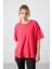 Rose Penye Modal Yumuşak Tuşeli Oversize Fit Basic Kadın T-Shirt- 97285 4