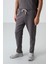 Koyu Gri Pamuklu Kalın Yumuşak Dokulu Oversize Fit Basic Erkek Eşofman Takım - 85251 5
