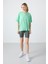 Su Yeşili Penye Modal Yumuşak Tuşeli Oversize Fit Basic Kadın T-Shirt- 97285 2