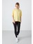 Sarı Penye Modal Yumuşak Tuşeli Oversize Fit Basic Kadın T-Shirt- 97285 3