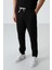 Siyah Pamuklu Kalın Yumuşak Dokulu Oversize Fit Basic Erkek Eşofman Takım - 85251 3