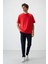 Fiesta - Lacivert Pamuklu Kalın Yumuşak Dokulu Oversize Fit Basic Erkek Eşofman Takım - 85251 1