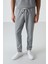 Gri Melanj Pamuklu Kalın Yumuşak Dokulu Oversize Fit Basic Erkek Eşofman Takım - 85251 4